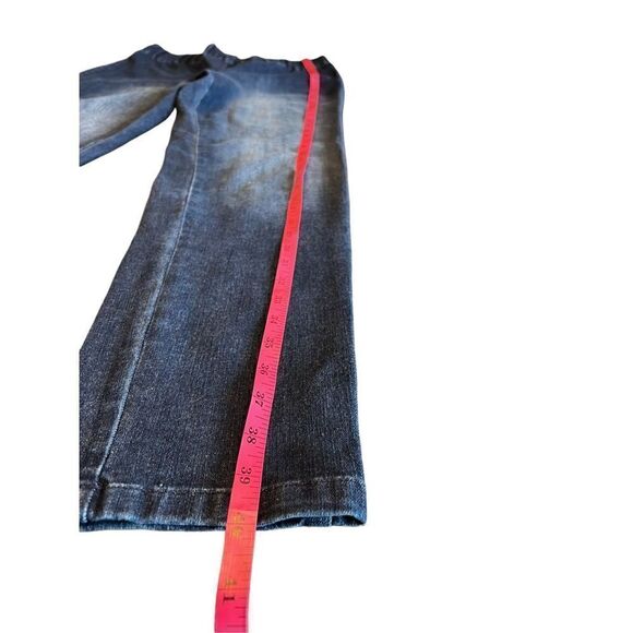 Soft surroundings pull on straight leg elastic waist denim jeans medium 24848 - Picture 5 of 6